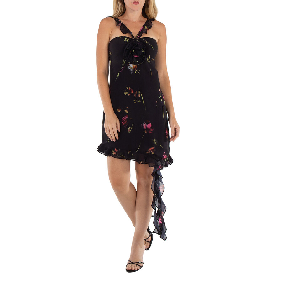 Rotate Light Assymetric Floral Print Mini Dress - 4