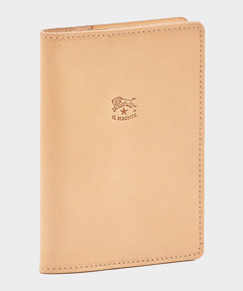 IL BISONTE Il Bisonte Leather Passport Holder in Natural outlook