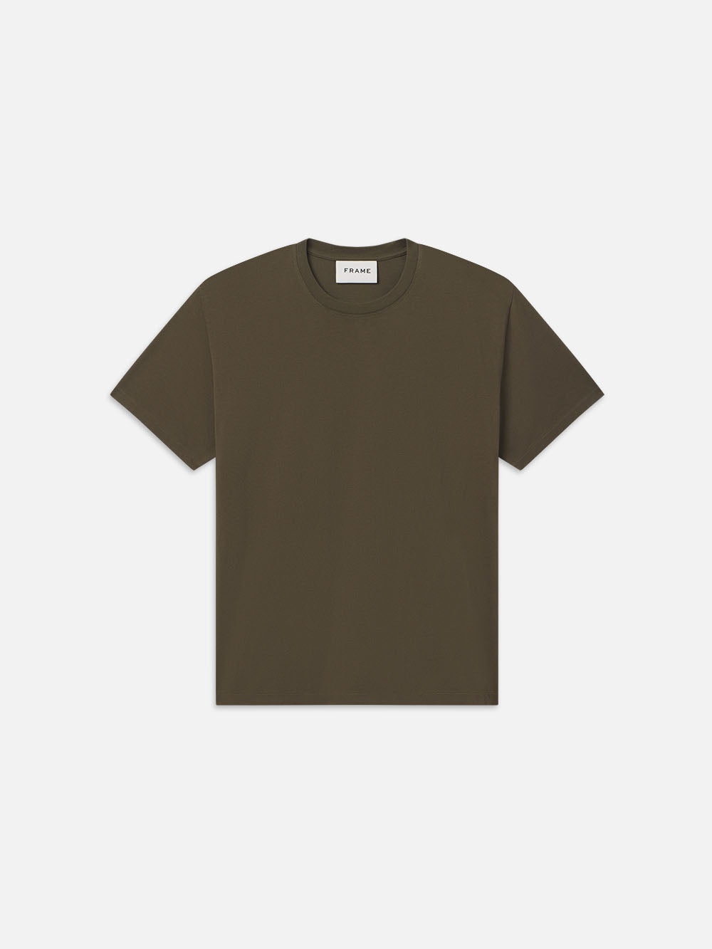 FRAME Logo Tee in Dark Olive - 1