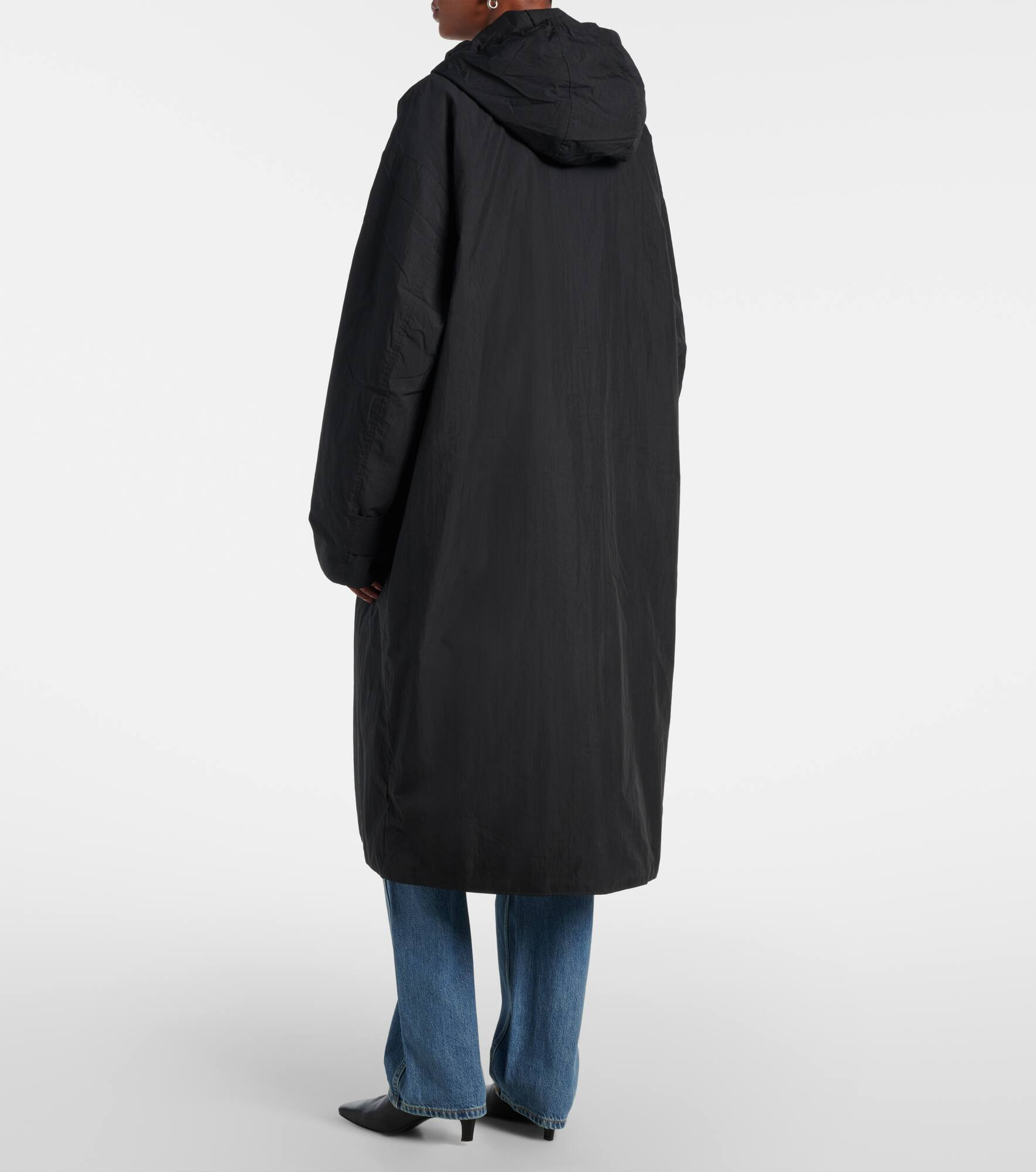 Hooded cotton-blend coat - 3