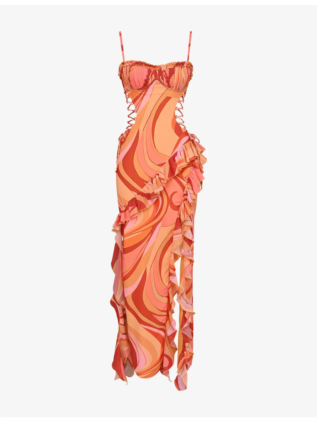 Lumira Swirl-Print Woven Maxi Dress - 1