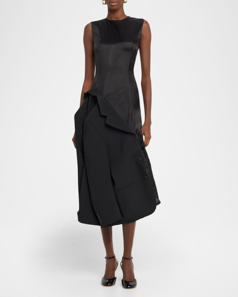 HODAKOVA Inside-Out Suit Reconstructed Sleeveless Midi Dress outlook