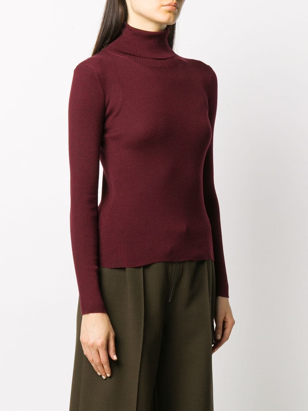 ribbed turtleneck jumper - 3