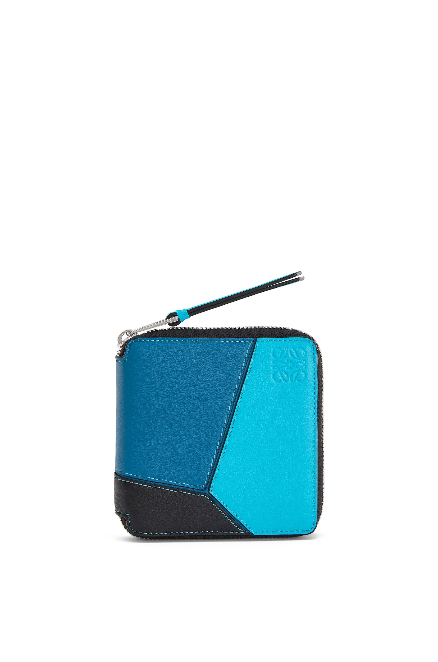 Puzzle square zip wallet in classic calfskin - 1