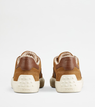 Tod's SNEAKERS IN SUEDE - FURRY LINING - BROWN outlook