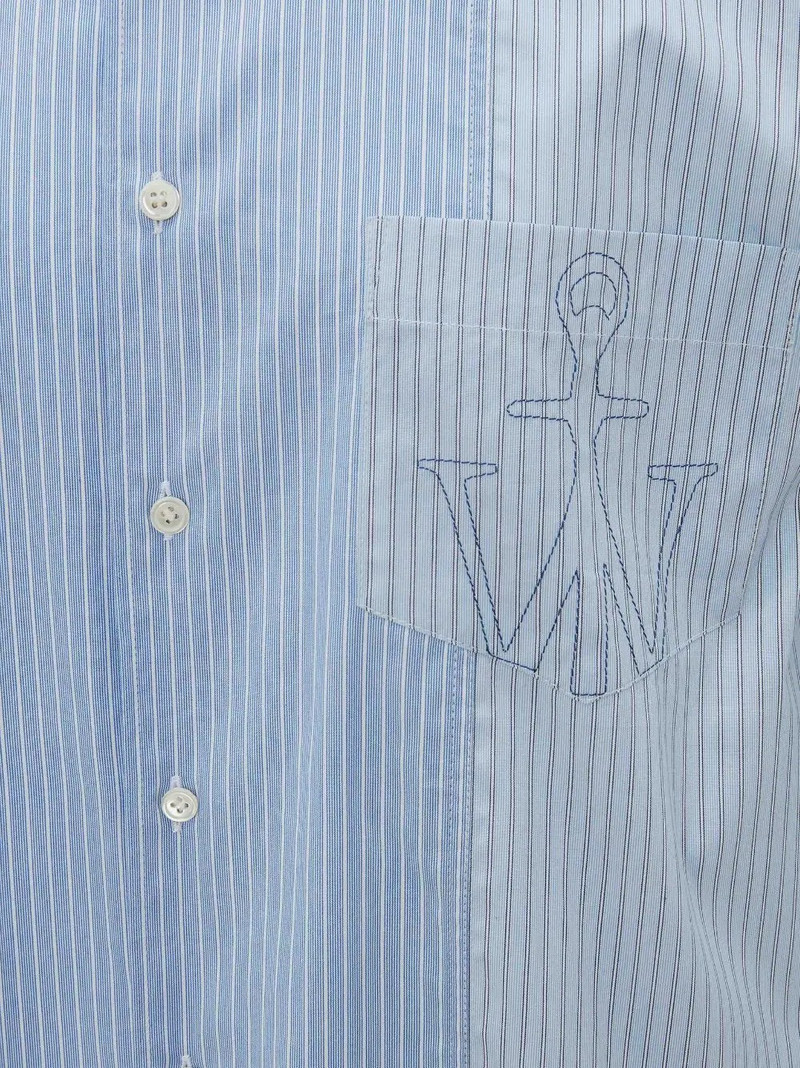 RELAXED STRIPE PATCHWORK SHIRT 5