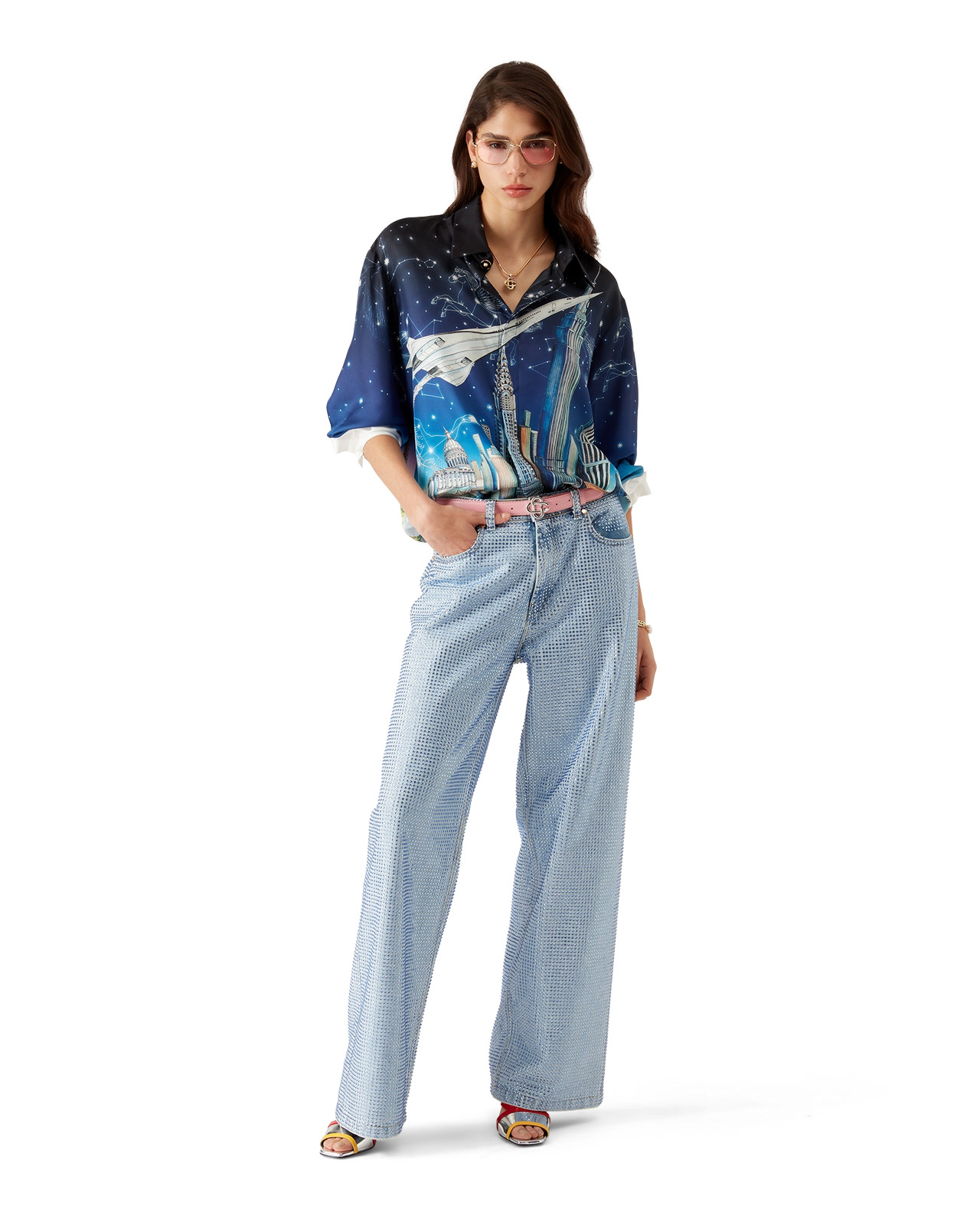 Vol De Nuit Silk Long Sleeve Shirt - 3