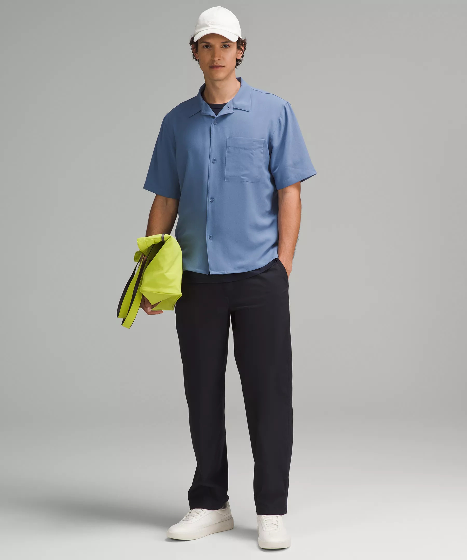 Lightweight Camp Collar Button-Up Shirt *Pocket - 2