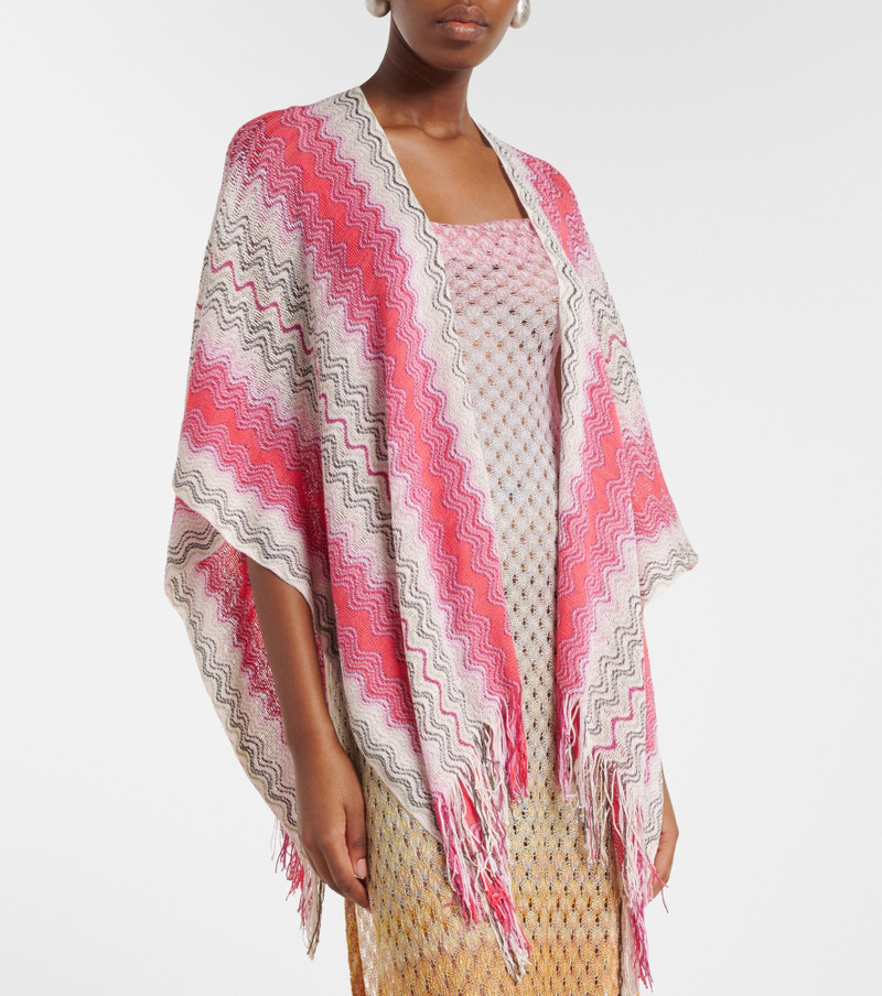 Missoni Lamé fringed scarf outlook