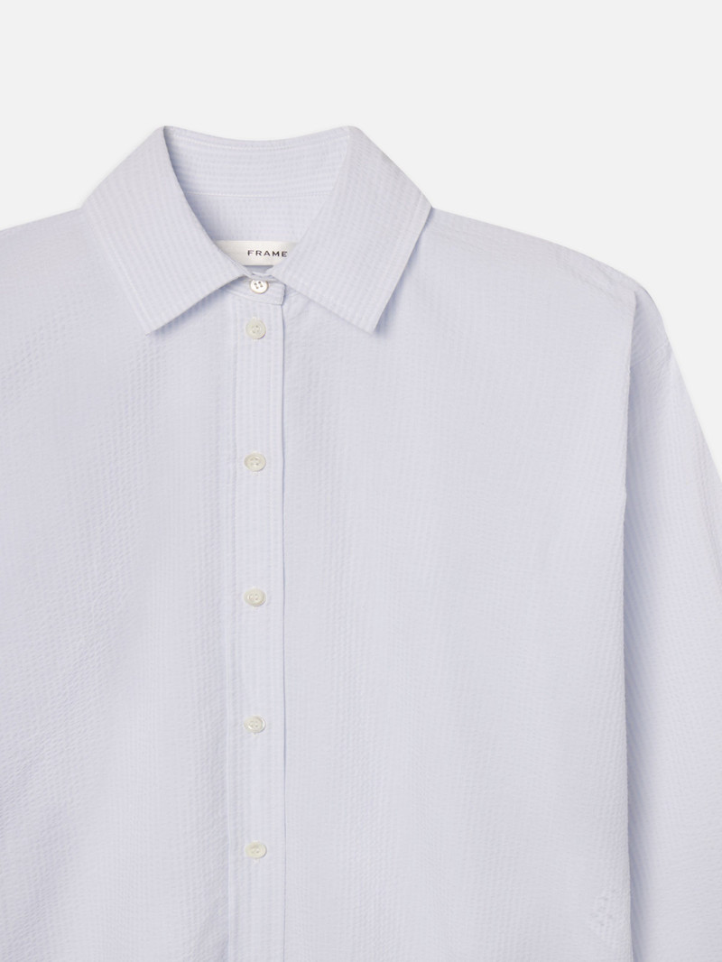 The Seersucker Classic Shirt in Light Chambray Multi 3