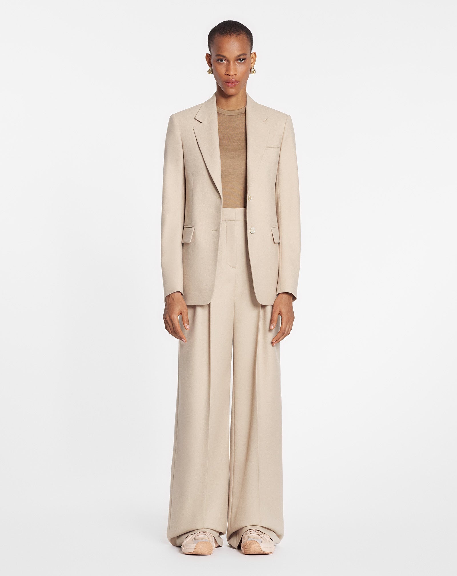 PLEATED WIDE LEG TAILORED PANT - 2