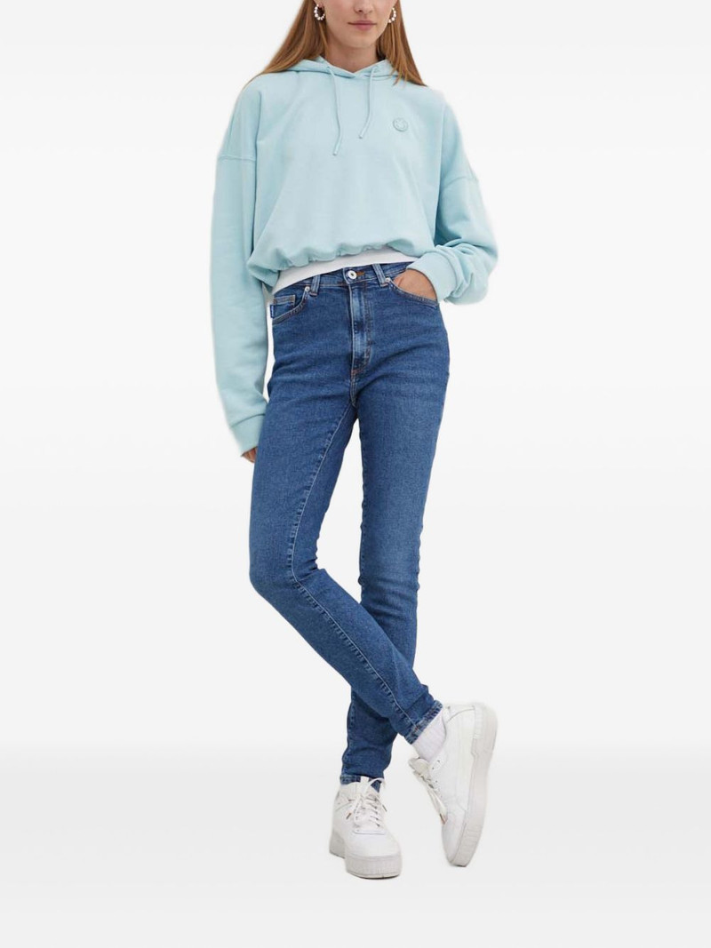 HUGO drawstring logo patch hoodie outlook