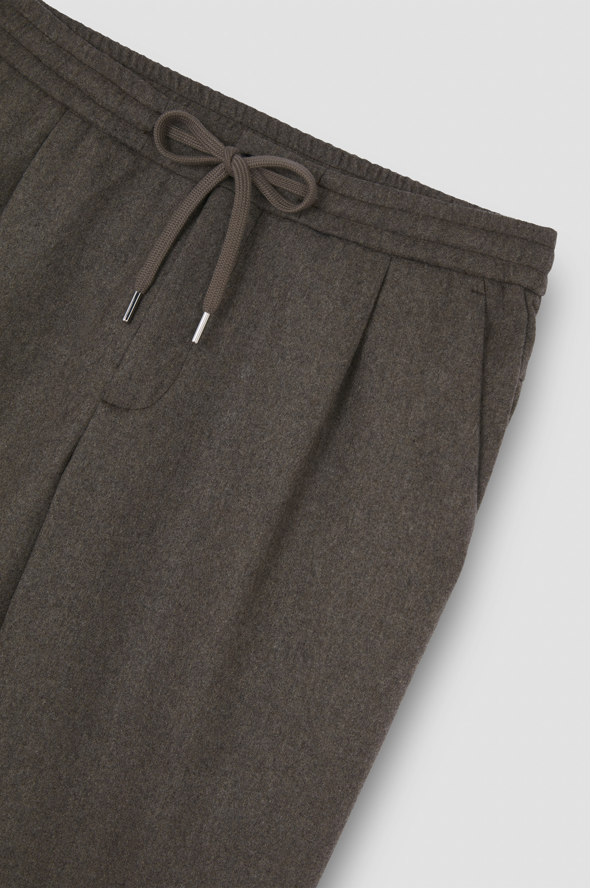 WOOL BLEND TROUSERS WITH PLEATS - 5