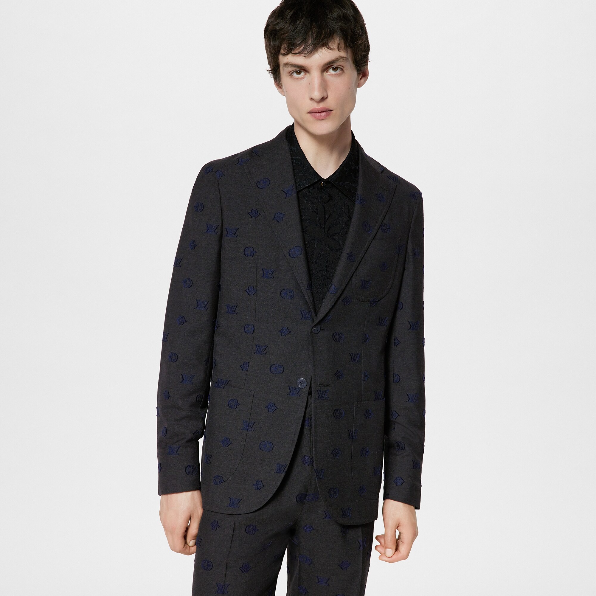 Single-Breasted Wool Blend Napolitana Jacket - 7