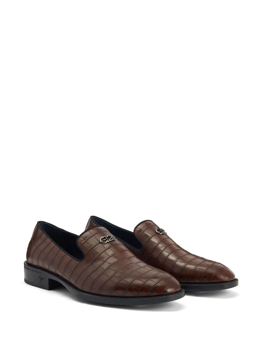 Imrham crocodile-effect loafers - 2