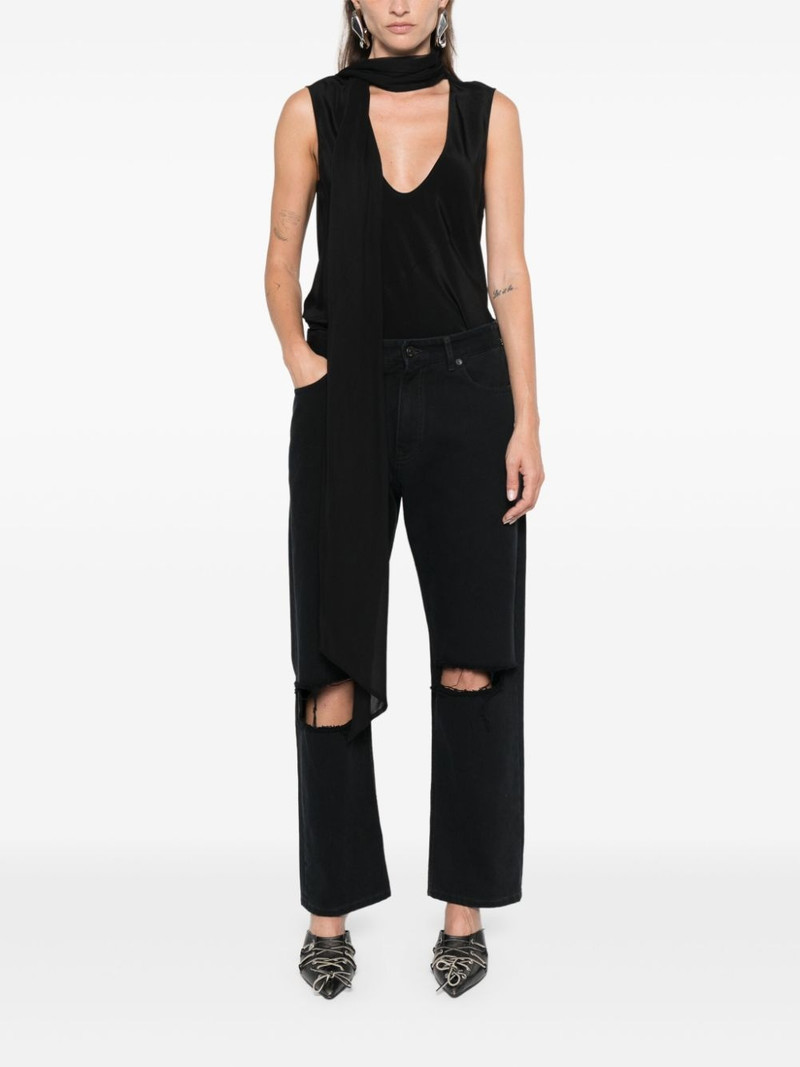 distressed straight-leg jeans 3