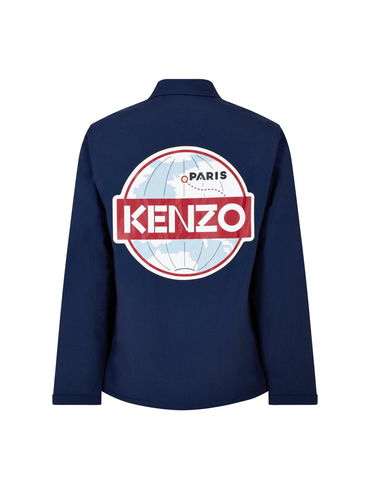 KENZO コーチジャケット M ネイビー KENZO GLOBE COACH JACKET | cruisefashion | REVERSIBLE