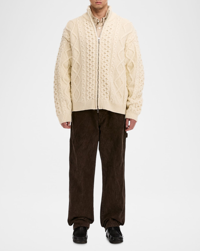 vowels Men's Cable-Knit Zip-Up outlook
