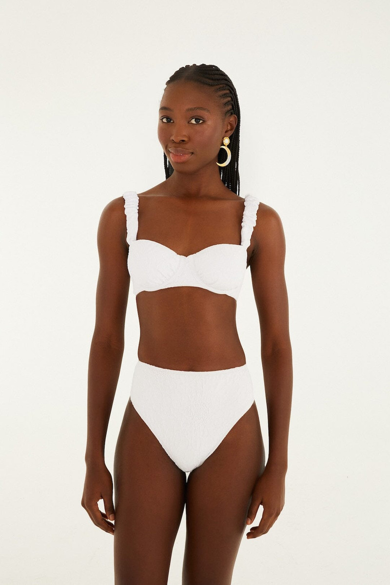 FARM RIO White Gerbera Daisy Underwire Bikini Top outlook