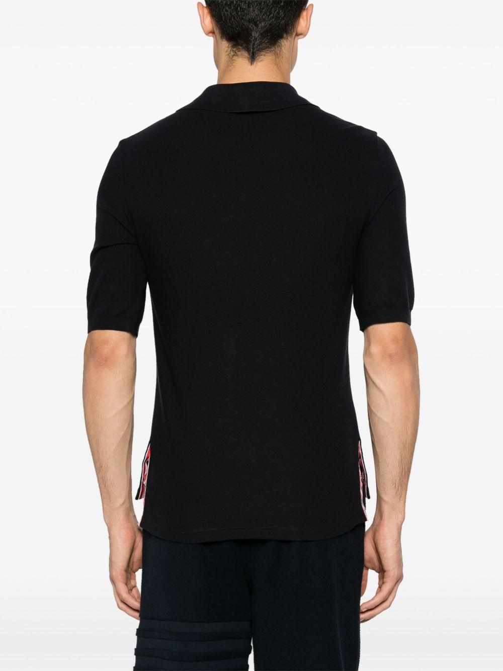 4-Bar silk polo shirt - 4