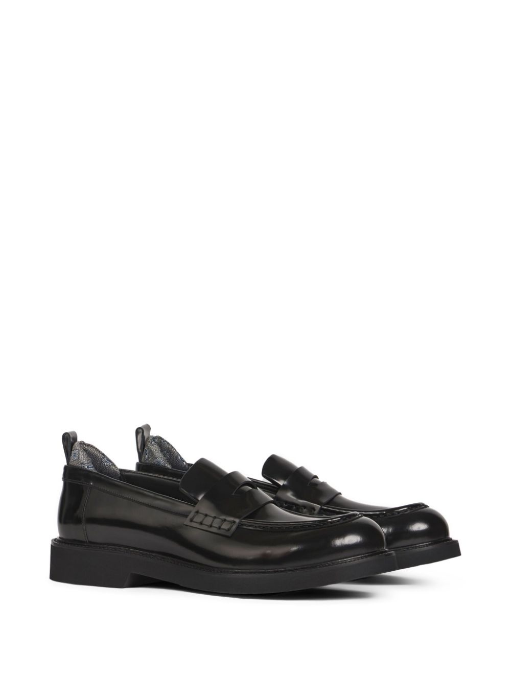 leather penny loafers - 2