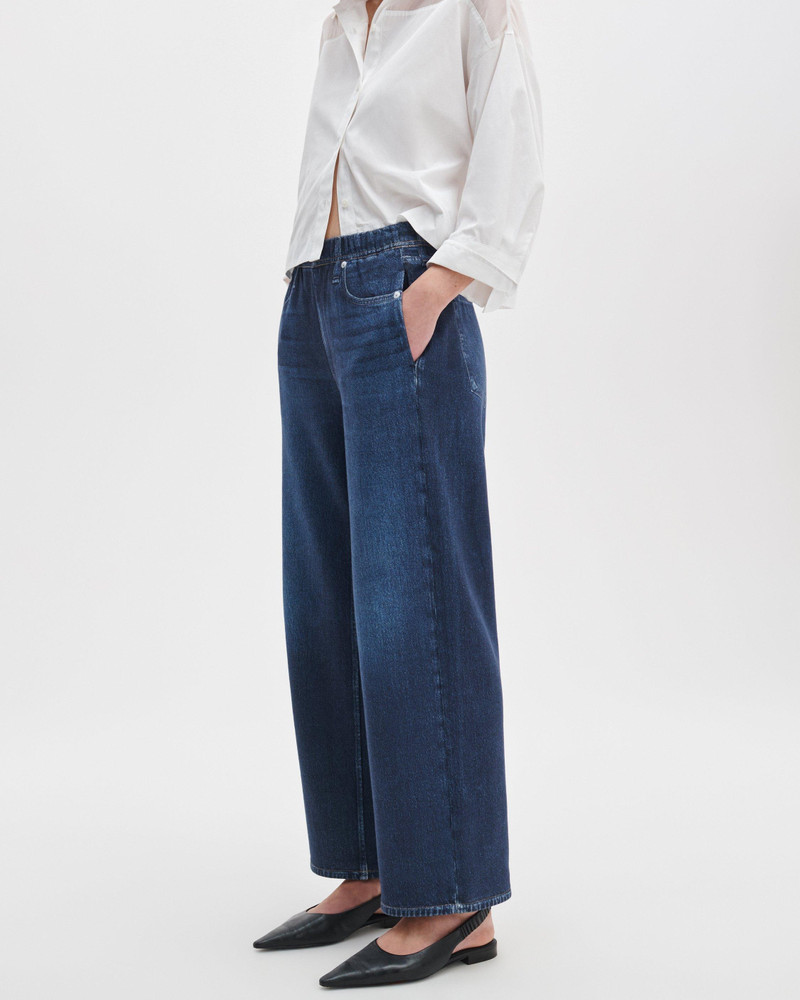 rag & bone rb Miramar Wide-Leg Ankle Pant Cotton Terry outlook