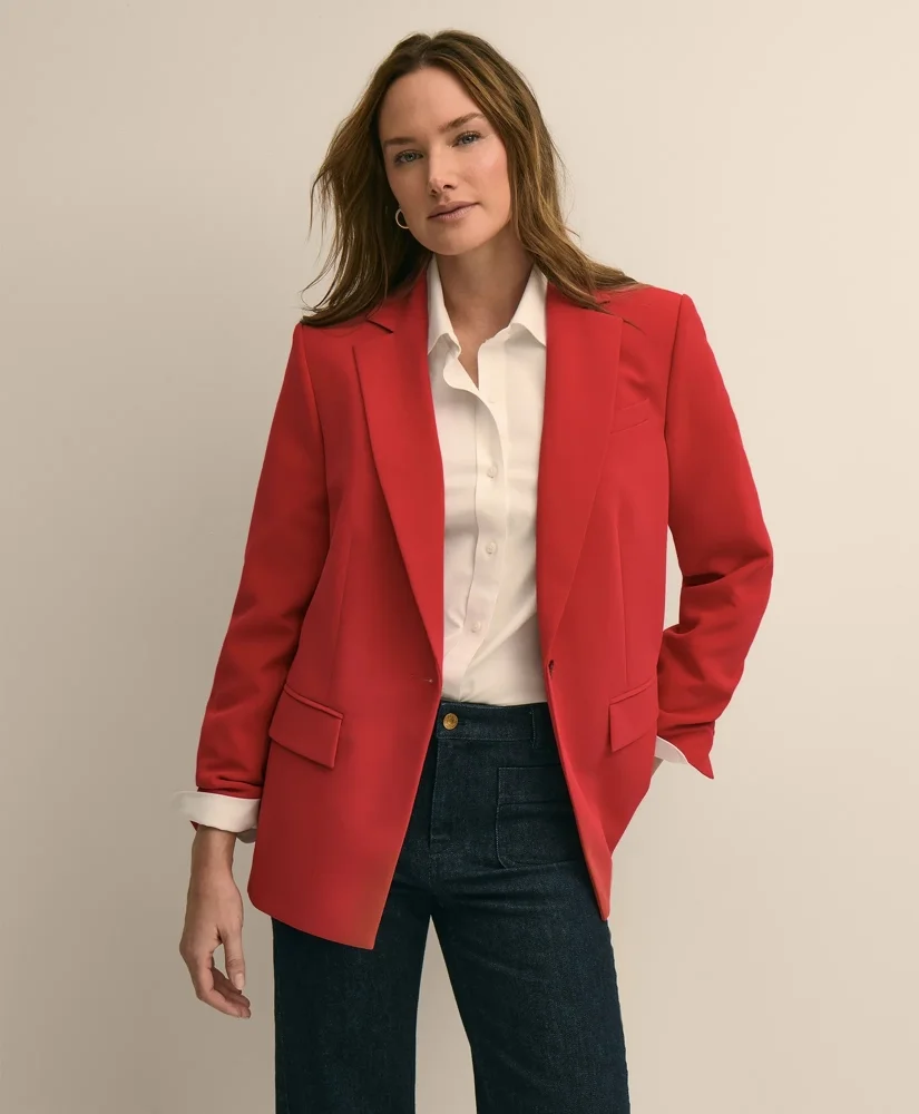 Crepe Relaxed-Fit Jacket - 1