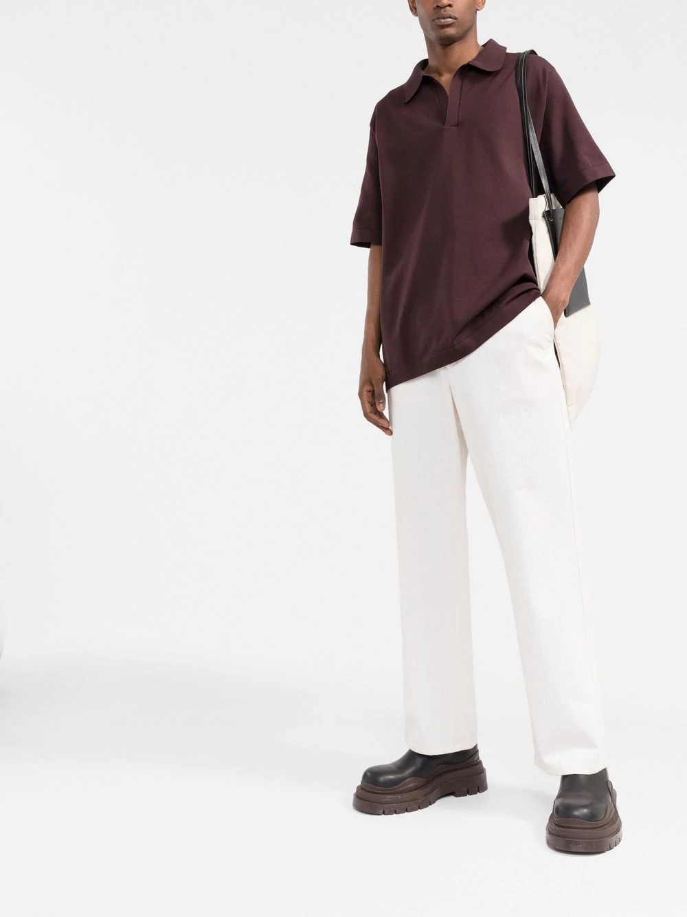 short-sleeved cotton polo shirt - 2