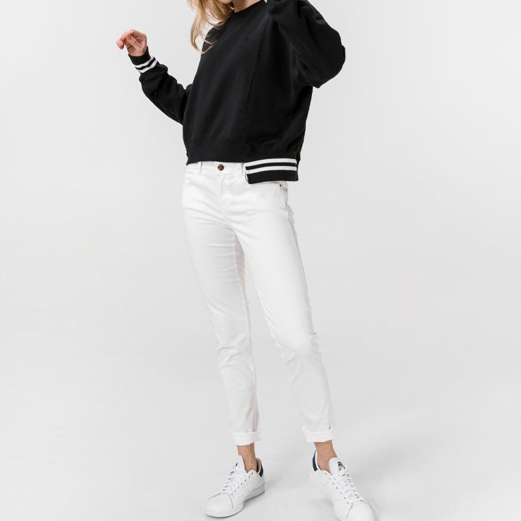 (WMNS) Converse Stripe Breathable Pullover Black 10020727-A02 - 4