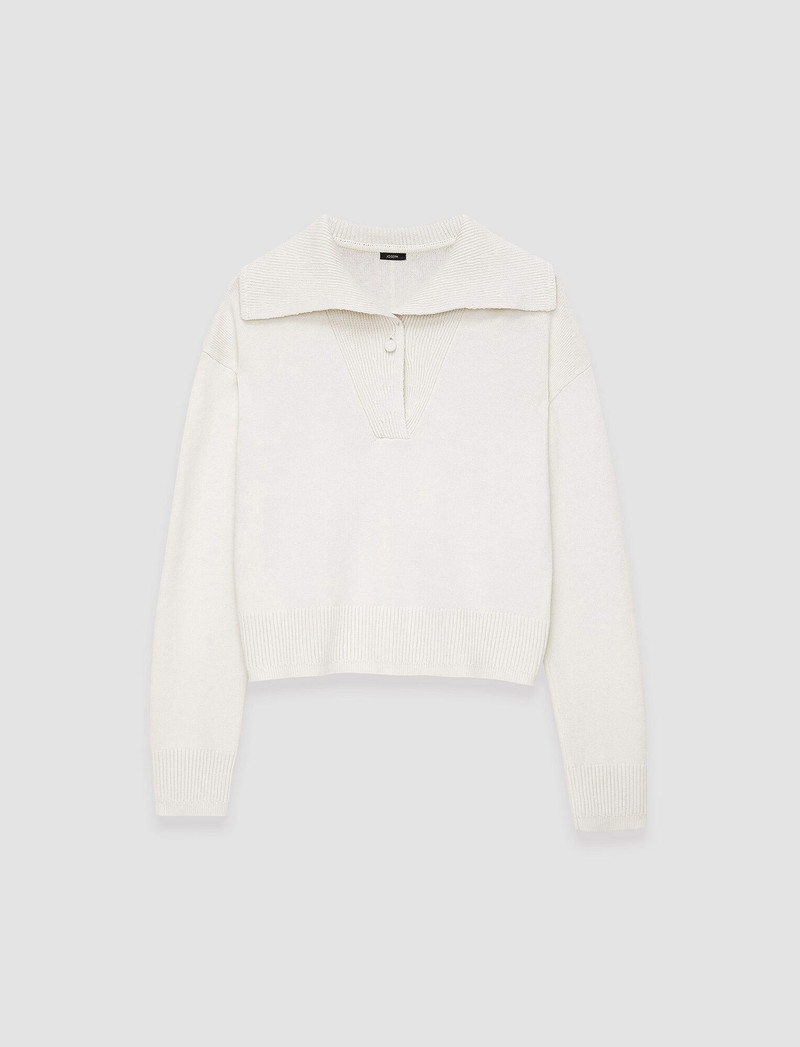 Silk Cashmere Polo Jumper 1