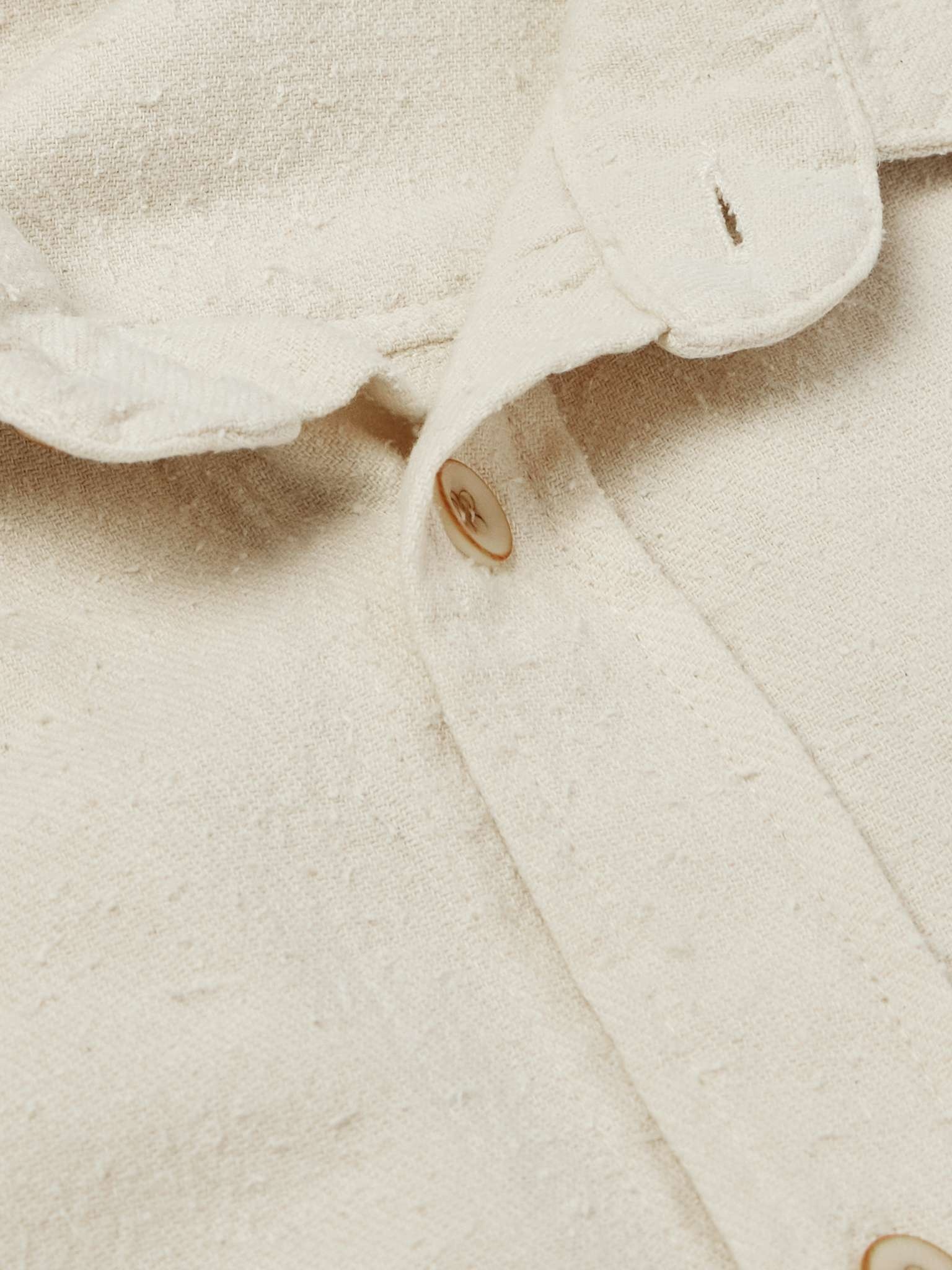 Jupiter Brushed Cotton and Silk-Blend Overshirt - 4