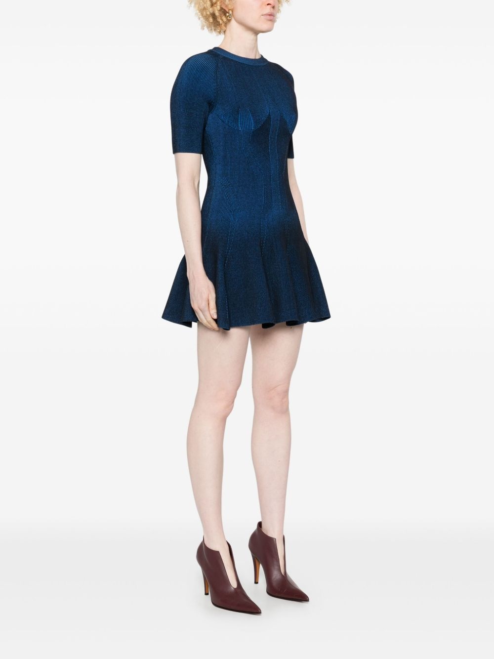 ribbed mini dress - 3