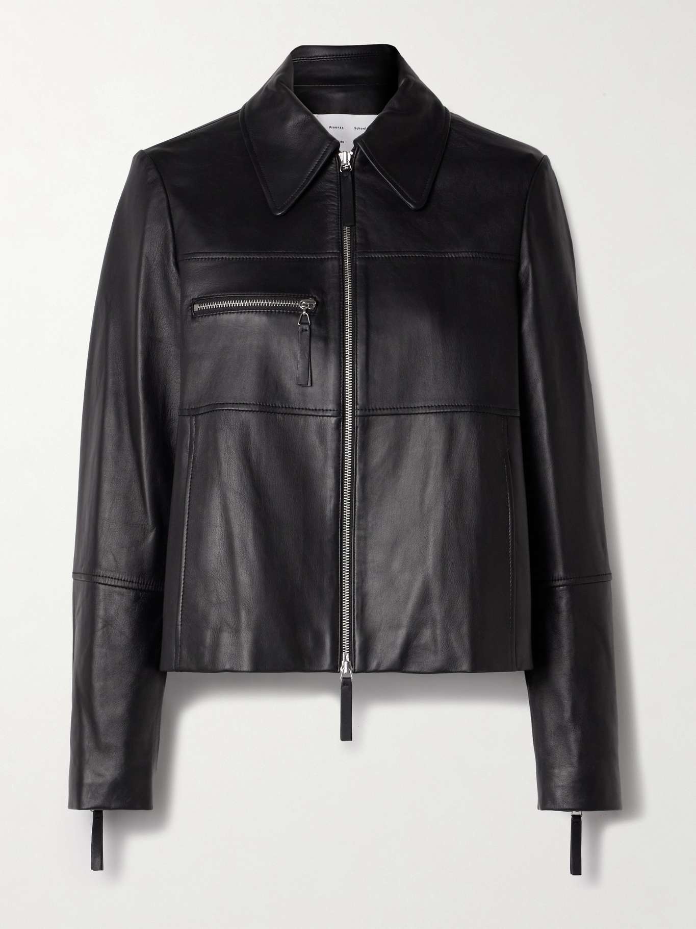 Annabel paneled leather jacket - 1