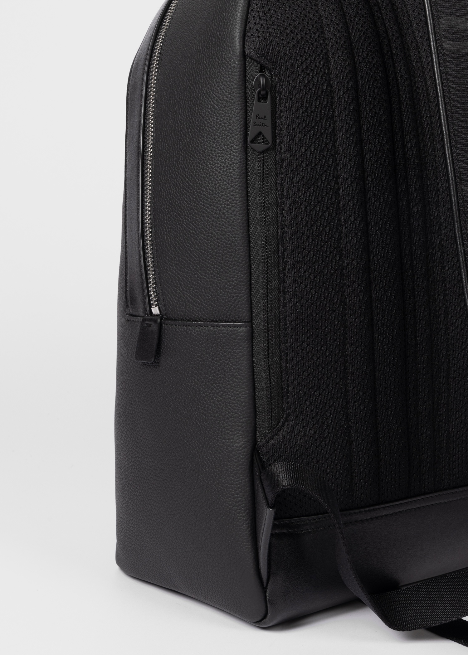 Black Leather Central 'Shadow Stripe' Backpack - 3