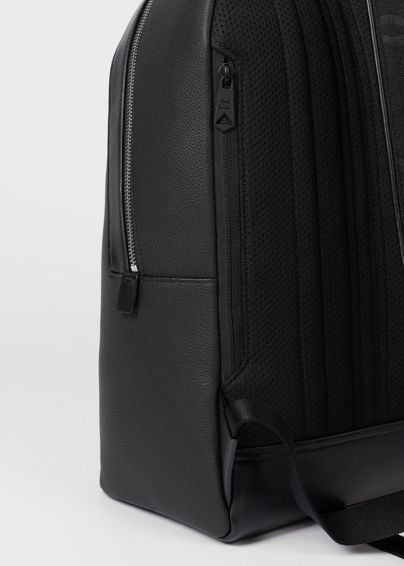 Black Leather Central 'Shadow Stripe' Backpack 3