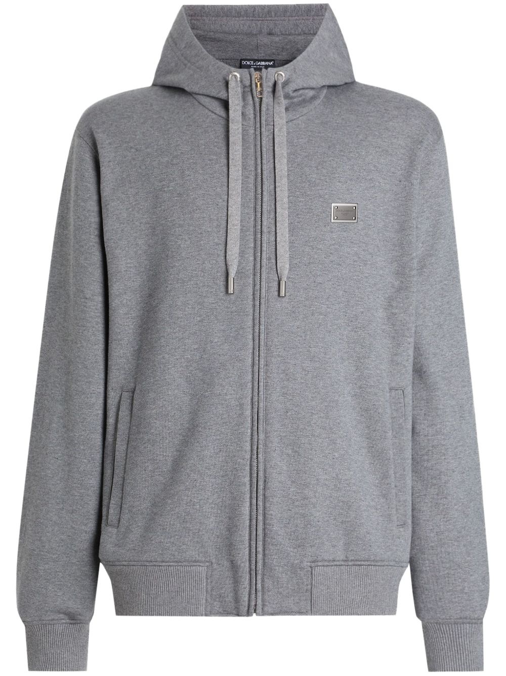 zip-up cotton hoodie - 1