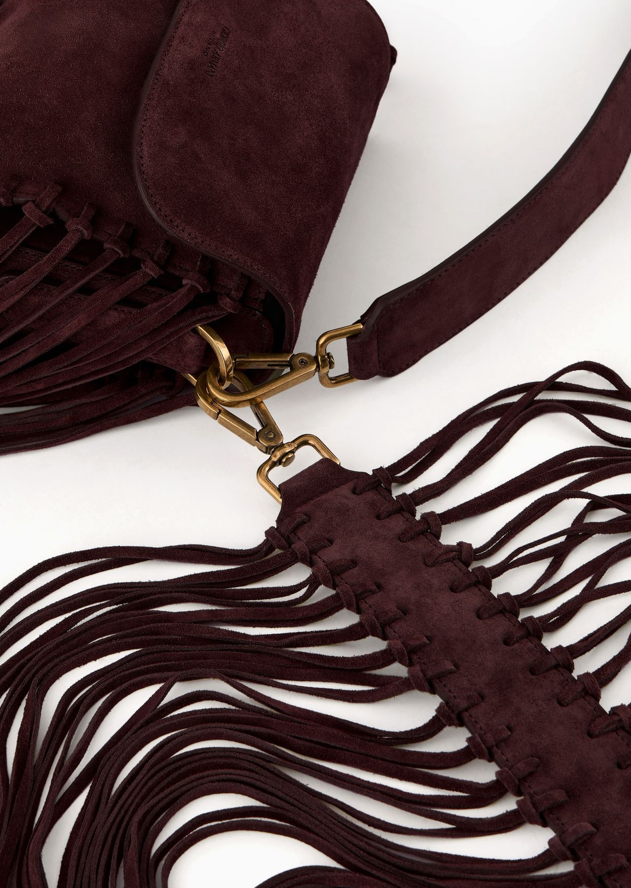 La Prima fringed suede bag - 6