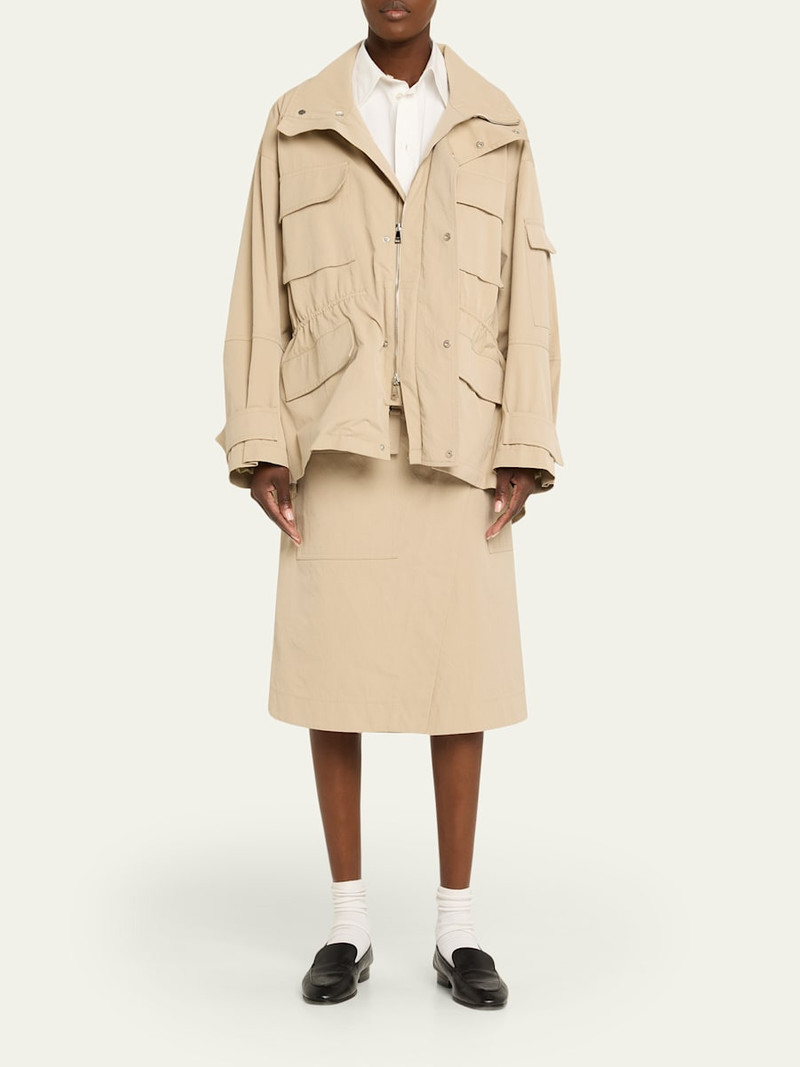 Plan C Oversized Nylon Utility Jacket outlook