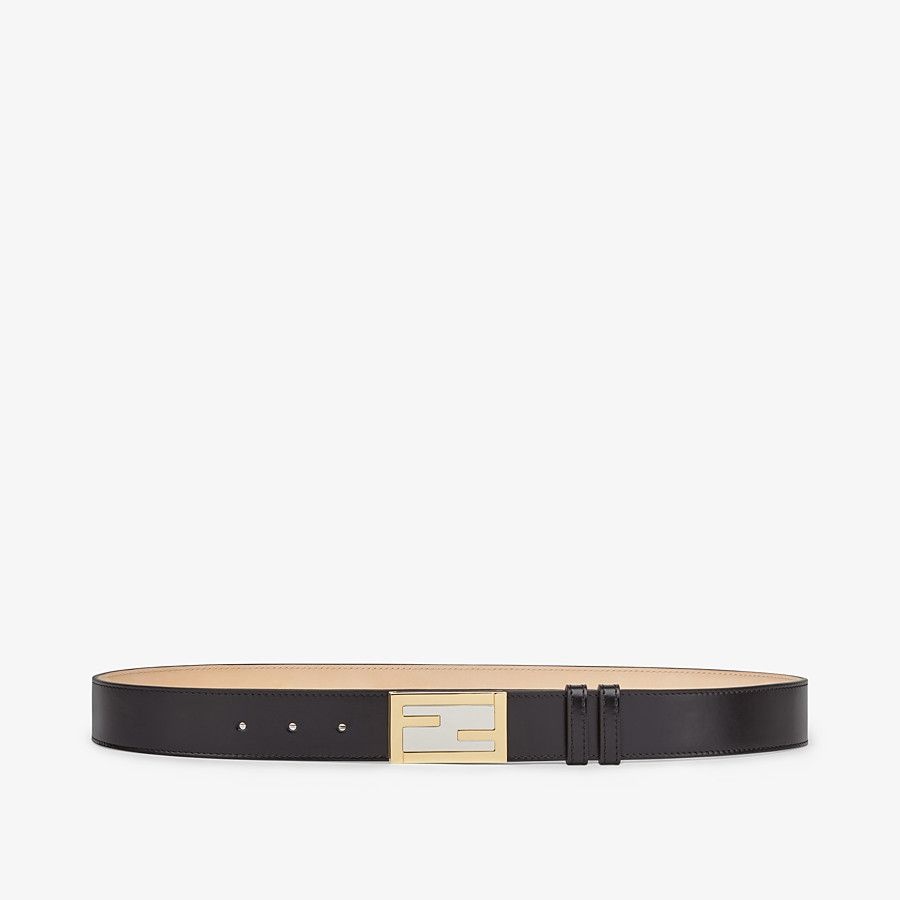 Black leather belt - 1