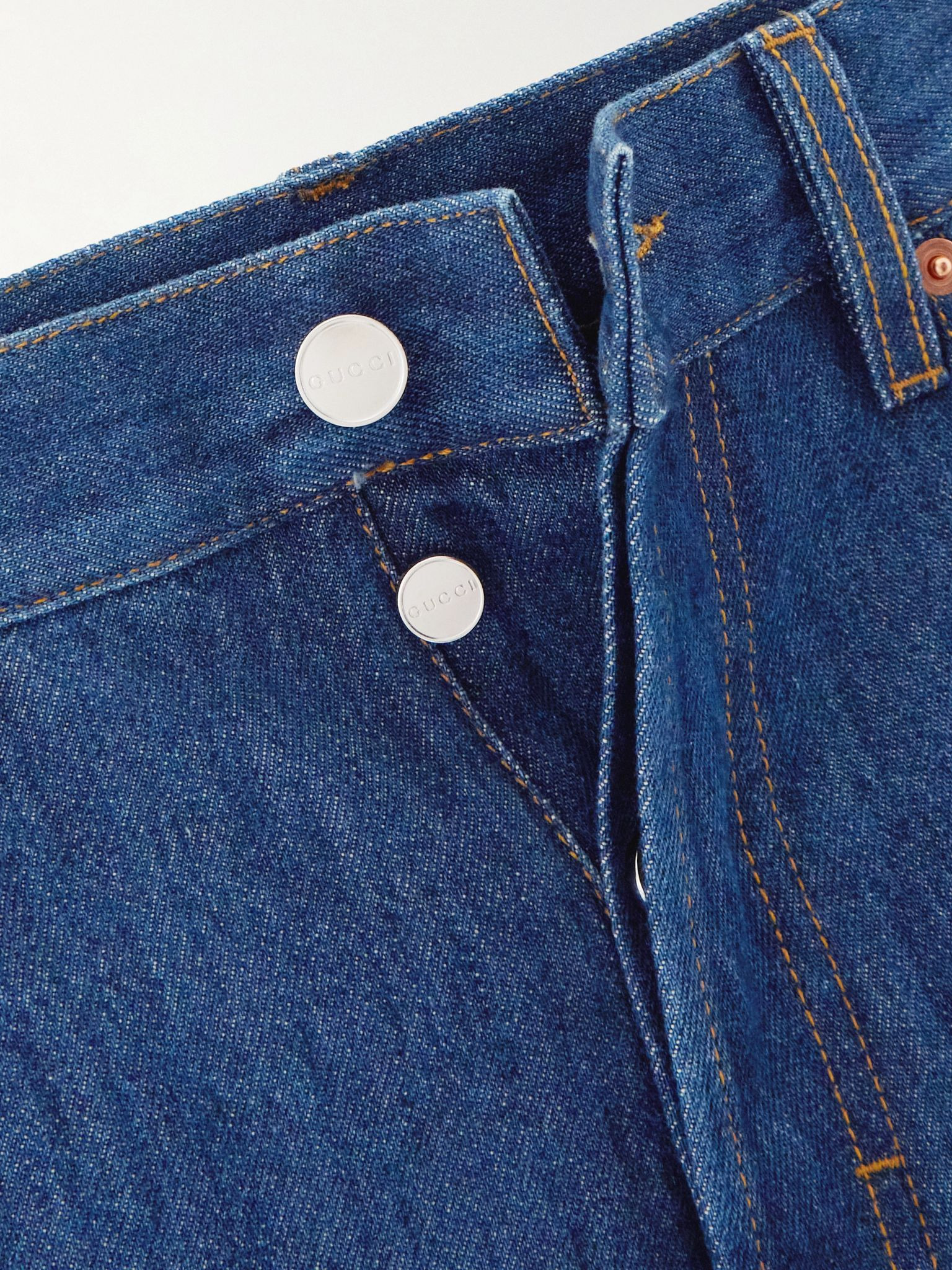 Mid-rise wide-leg jeans Dark denim - 5