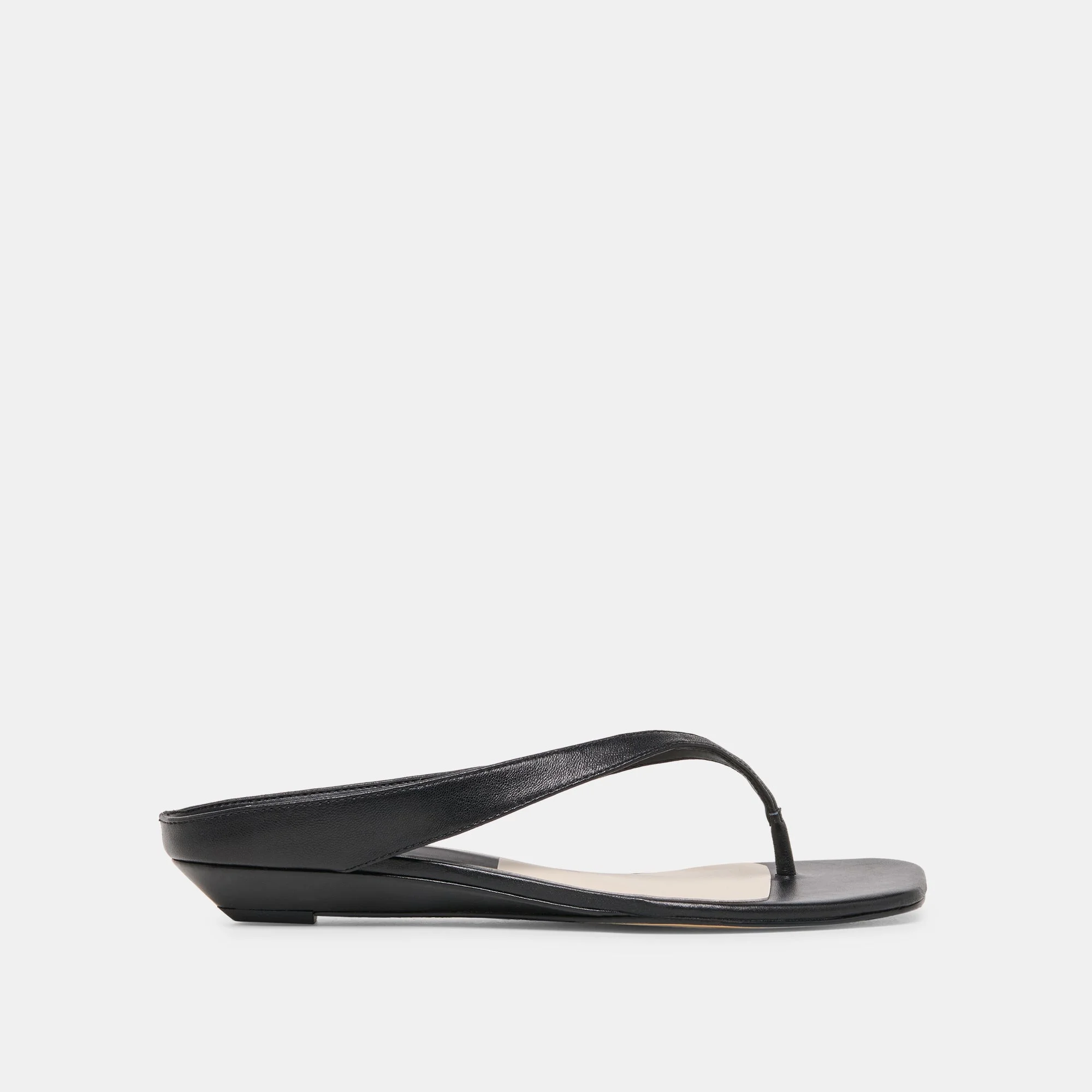GIZEL SANDALS BLACK LEATHER - 1