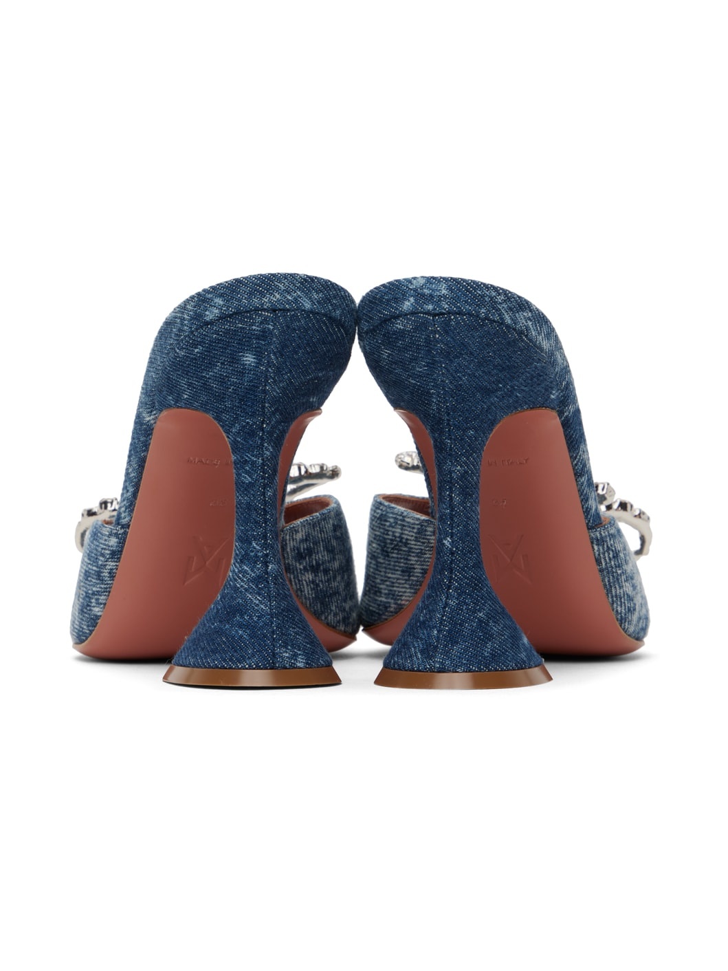 Blue Rosie Slipper Heeled Sandals - 2