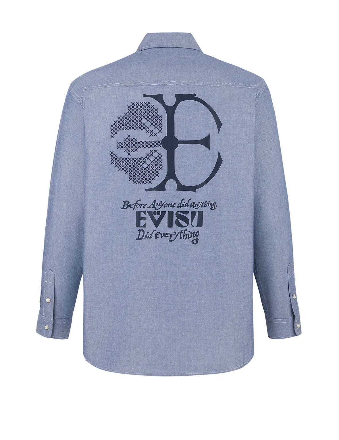 Half Kamon Embroidery and Print Relax Fit Shirt - 12