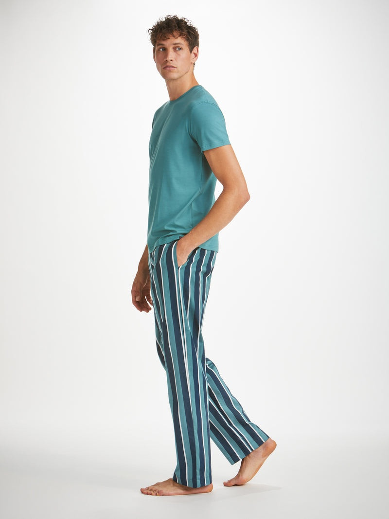 Men's Lounge Pants Royal 221 Cotton Teal 2