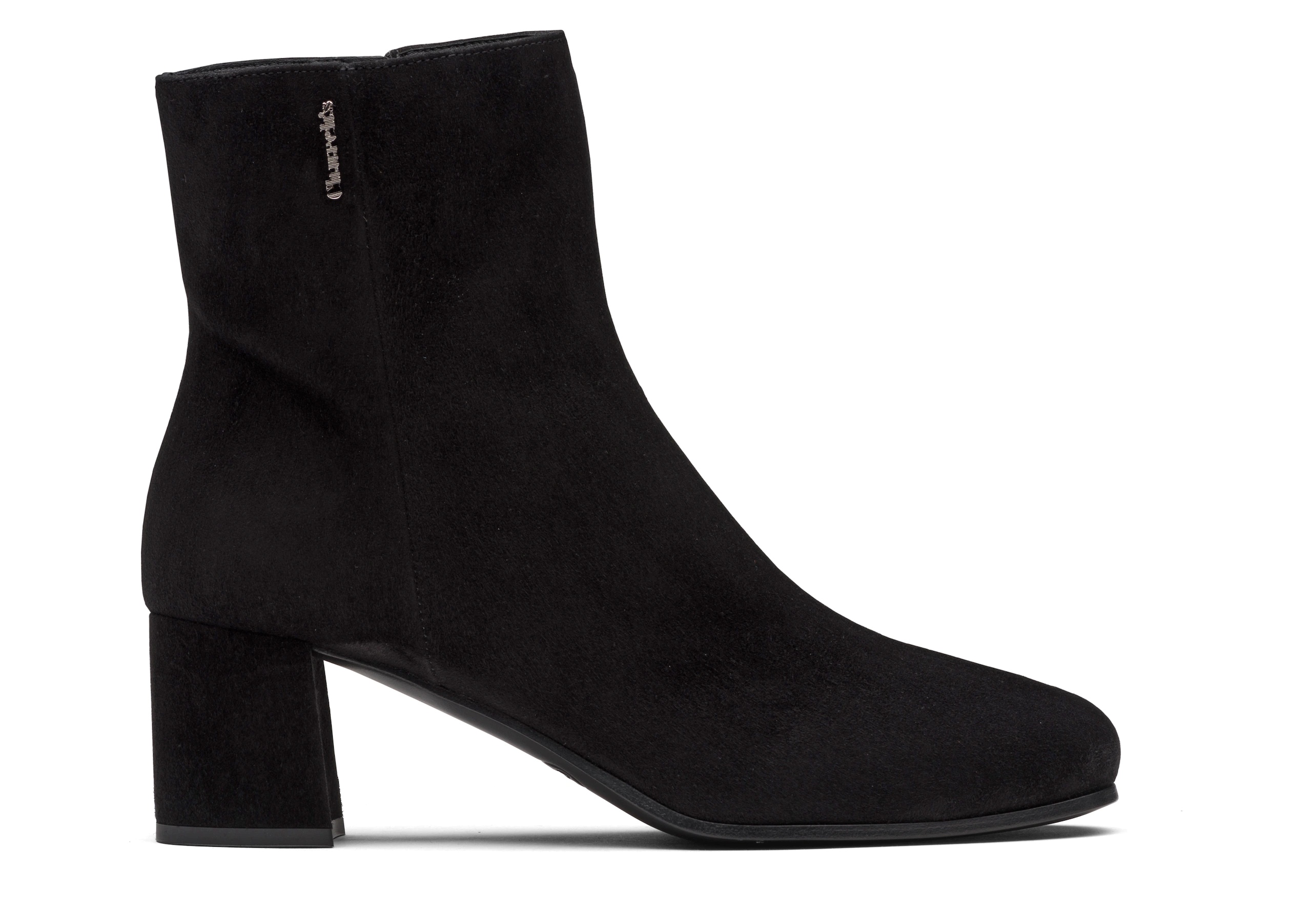 Ellie 55
Suede Heeled Boot Black - 1