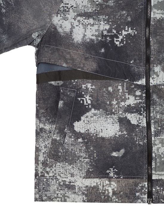 661E1 DISSOLVING GRID CAMO ON ECONYL® REGENERATED NYLON GRAY - 4