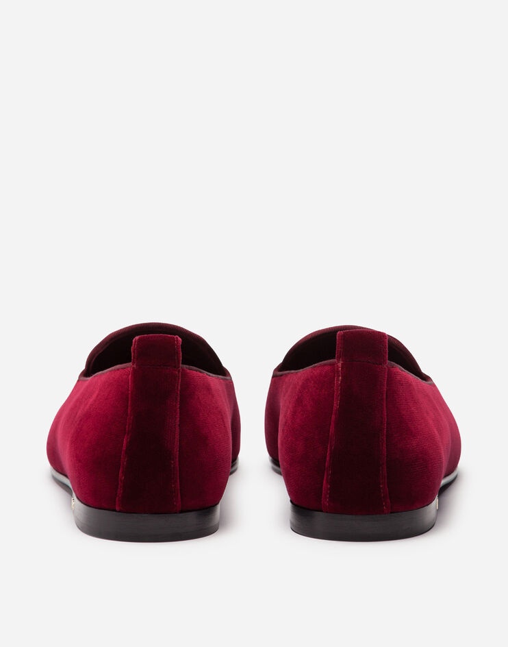 Velvet slippers with coat of arms embroidery - 3