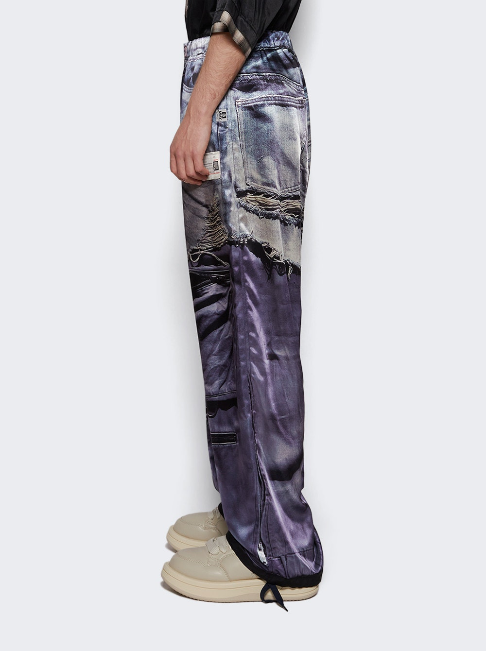 T.a.t.a Trompe-l'oeil Parachute Pants Navy - 3