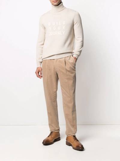 Brunello Cucinelli pleated drop-crotch corduroy trousers outlook