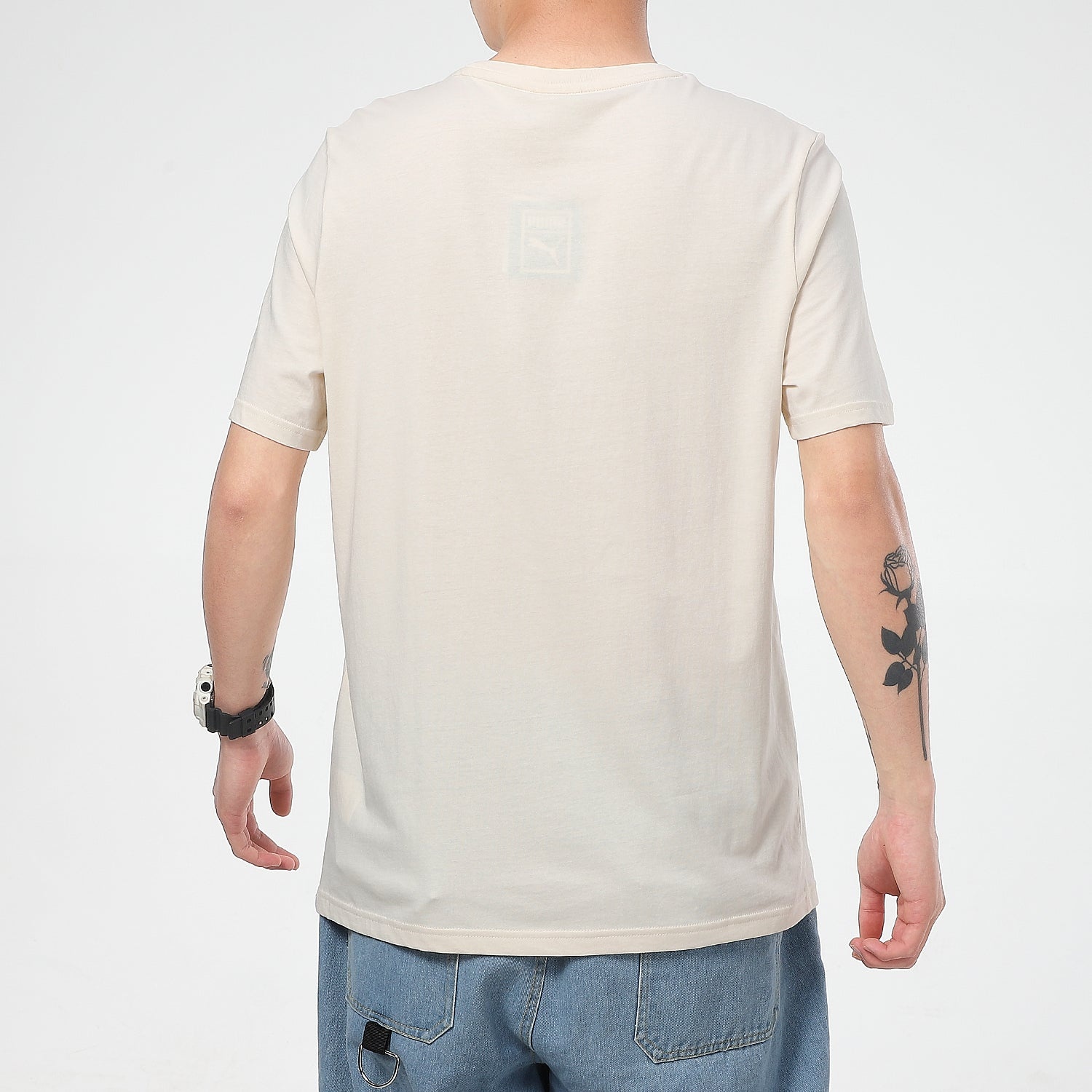 PUMA Graphic Streetwear T-Shirt 'Beige' 532612-75 - 4